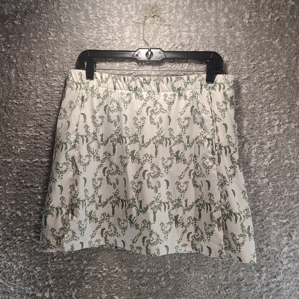 Nike‎ Golf Fit-Dry Womens GOLF Skirt Skort White & Green Golf Design M Polyester